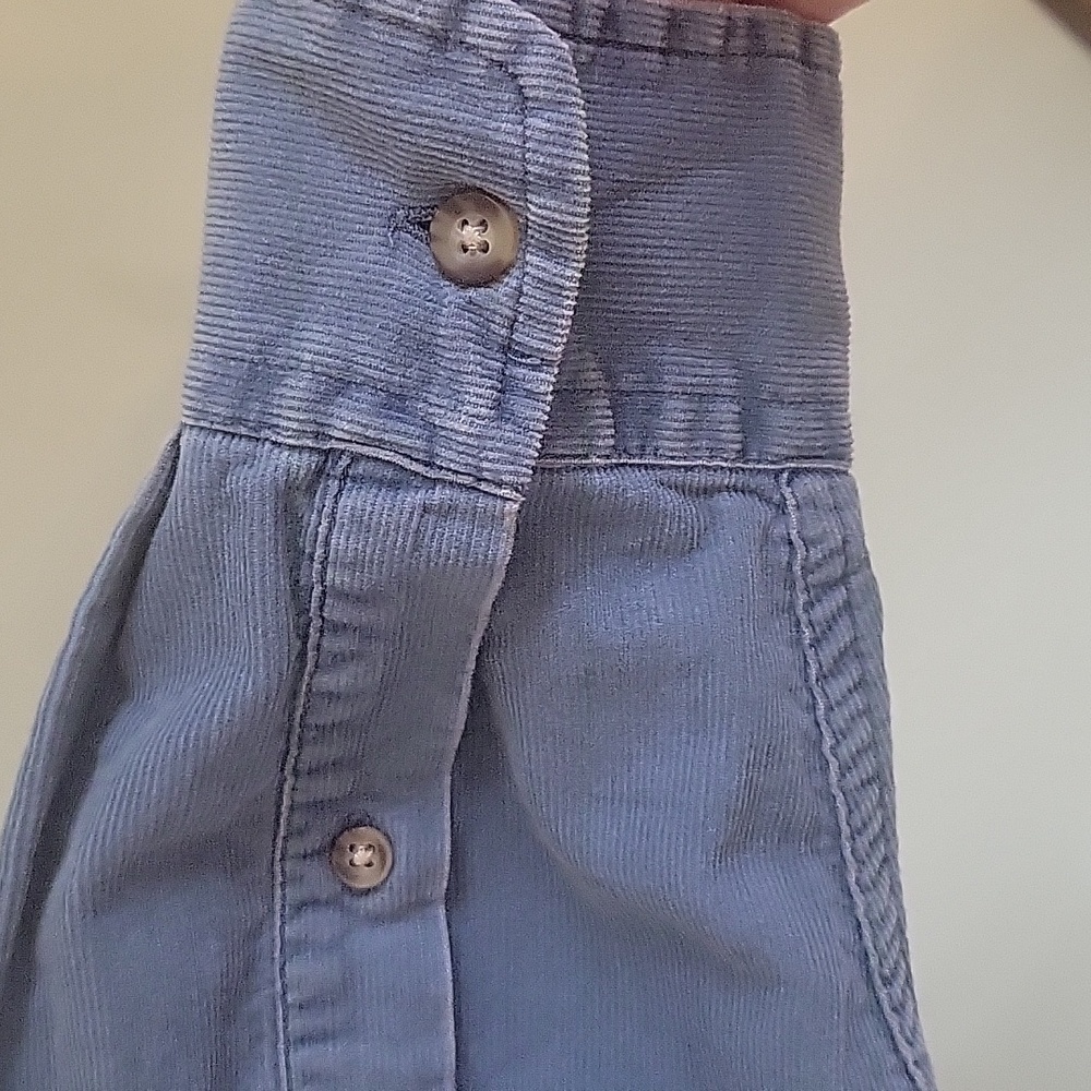 Pendleton Ribbed Blue Casual Button Down Shirt 10… - image 6